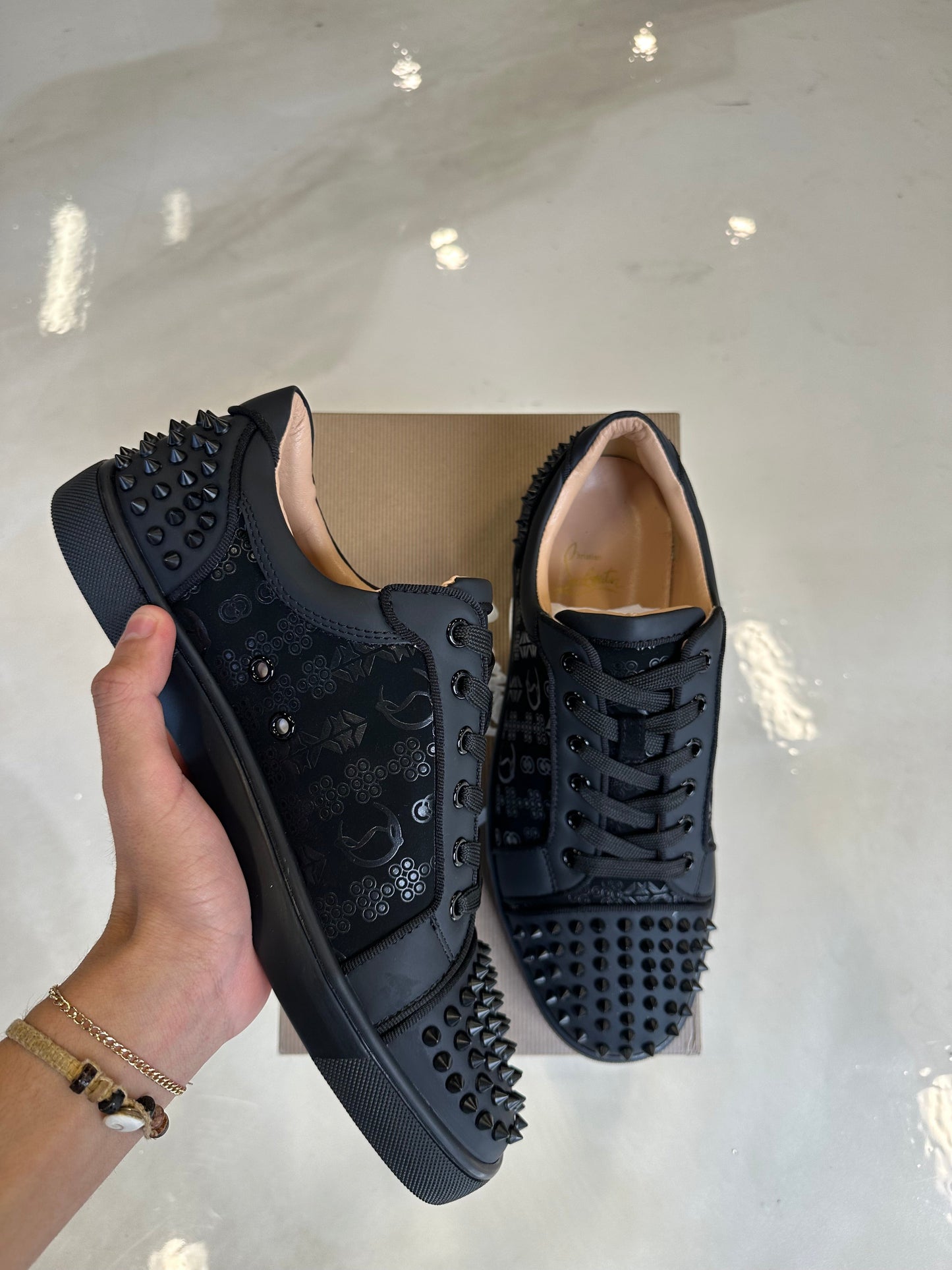 Leather Black Spikes